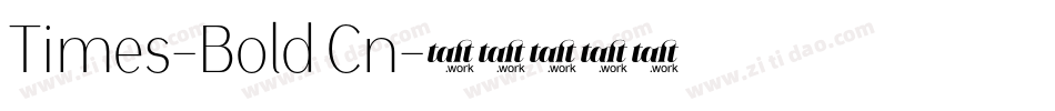 Times-Bold Cn字体转换